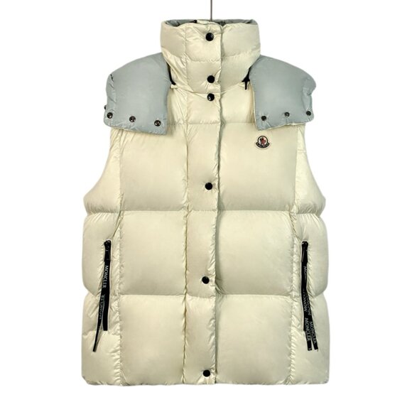 X13046 Moncler hooded Luzule series 22 models beige logo patch hooded quilted do